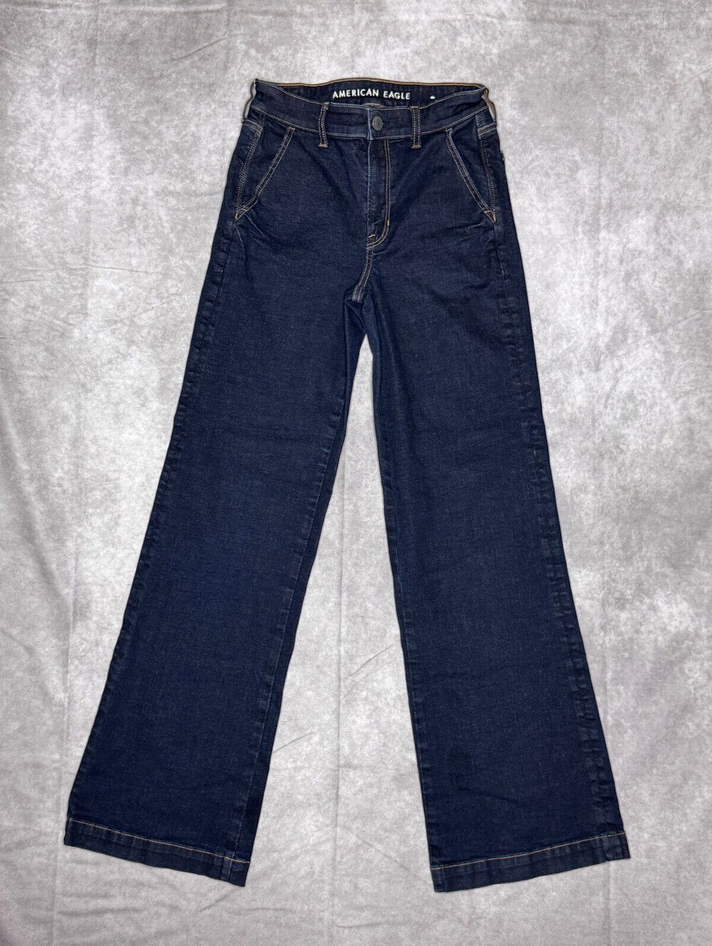 Wide Leg Super Stretch American Eagle Jeans Size 6 Long (Read)